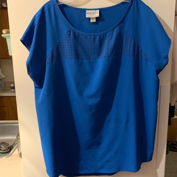 Ava & Viv Tops - AVA & VIV BLUE TOP